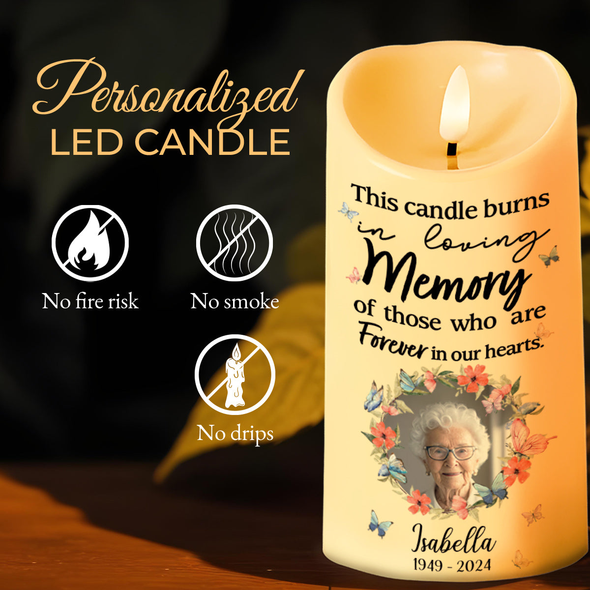 Loving Memory Forever In Our Hearts Candle