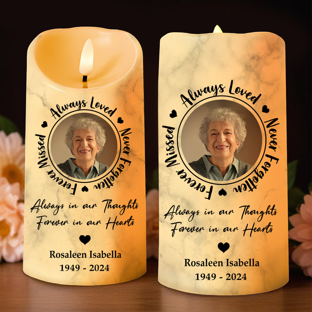 Always Loved, Never Forgotten Memorial LED Candle