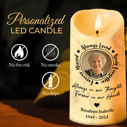 Always Loved, Never Forgotten Memorial LED Candle