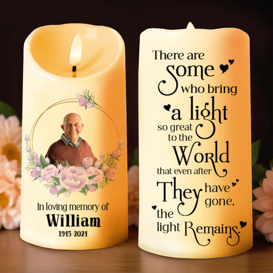 Light Great To The World Memorial LED Candle