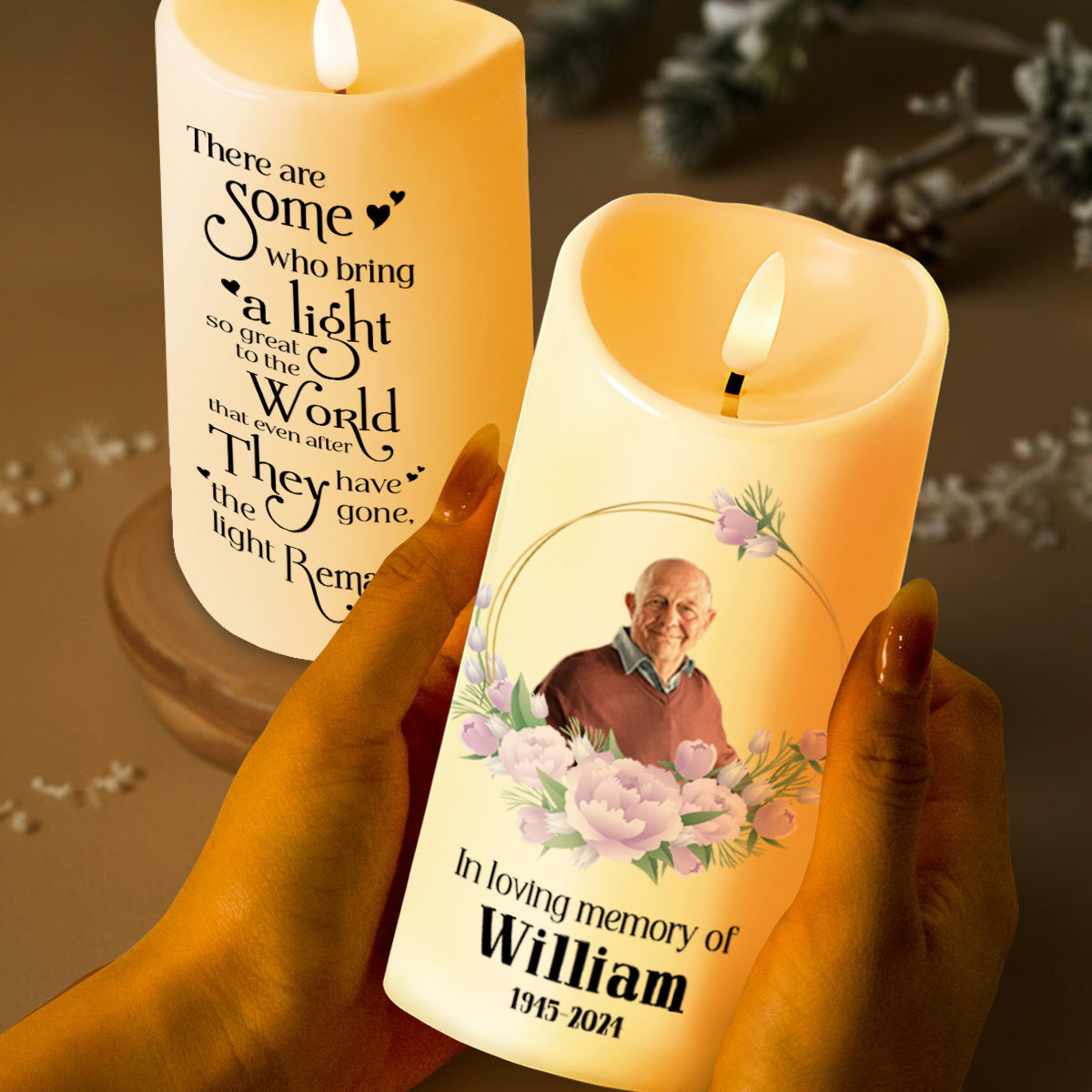 Light Great To The World Memorial LED Candle