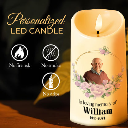 Light Great To The World Memorial LED Candle