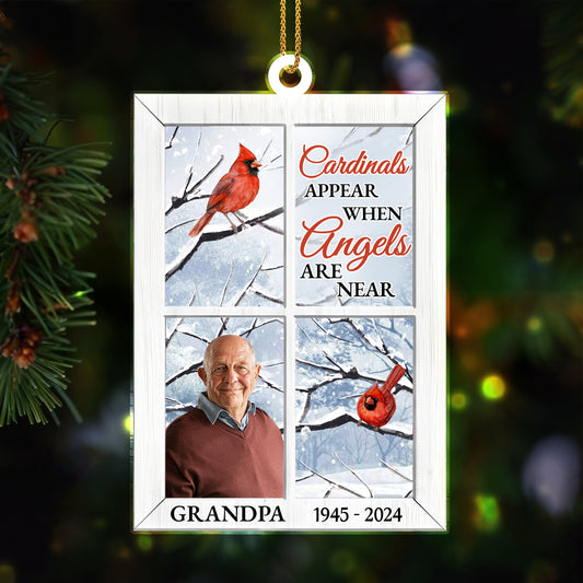 Cardinals Appear When Angels Are Near, Winter Scene Ornament