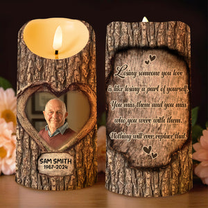 Losing Someone You Love Memorial Candle With Heart Design