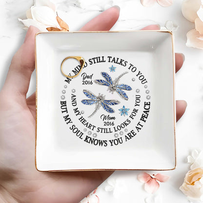 Dragonflies Memorial Custom Jewelry Dish In Memory Of Loved Ones