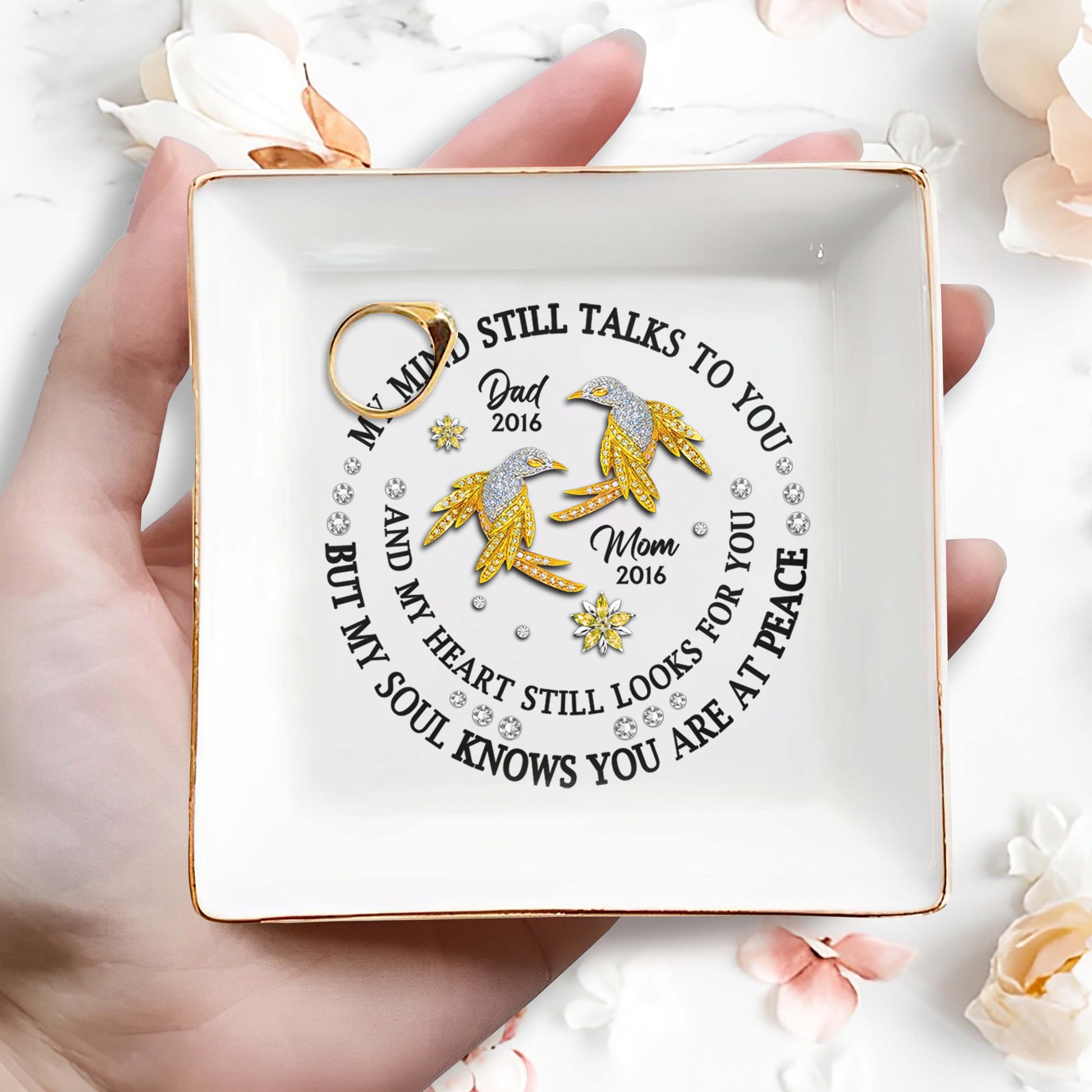 My Mind Still Talks To You Peaceful Bird And Flower Design