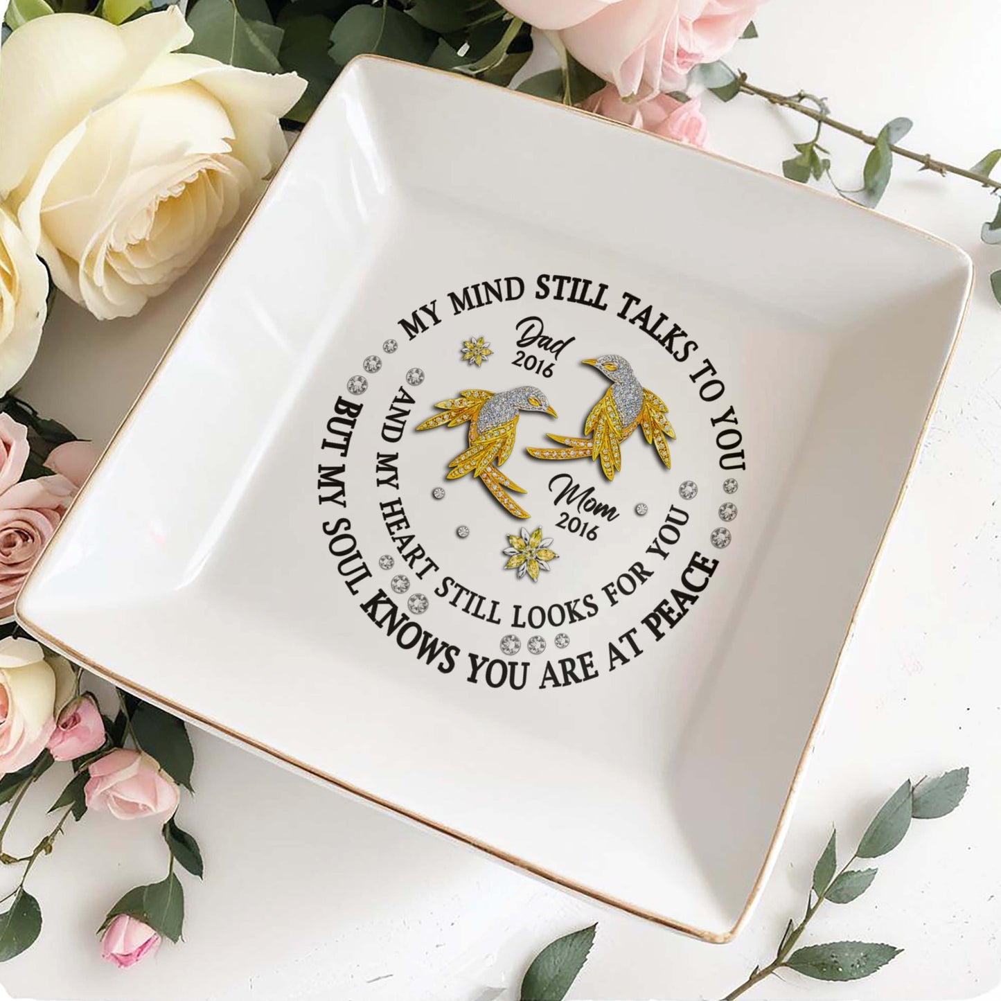 My Mind Still Talks To You Peaceful Bird And Flower Design