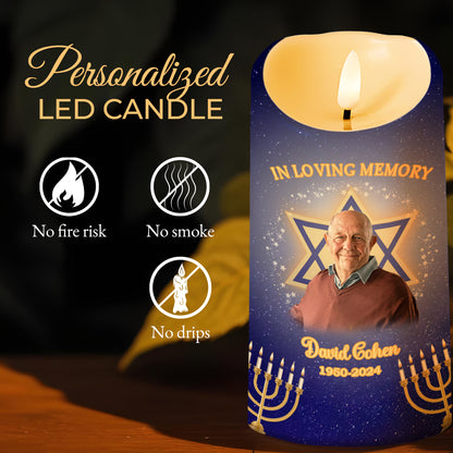 Those We Love, Memorial Star Of David With Candles And Stars