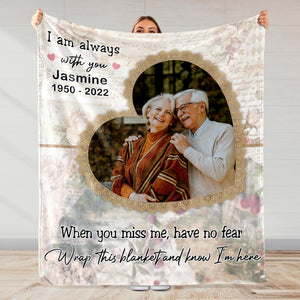 Wrap This Blanket And Know I'm Here With Floral Pattern And Heart Frame