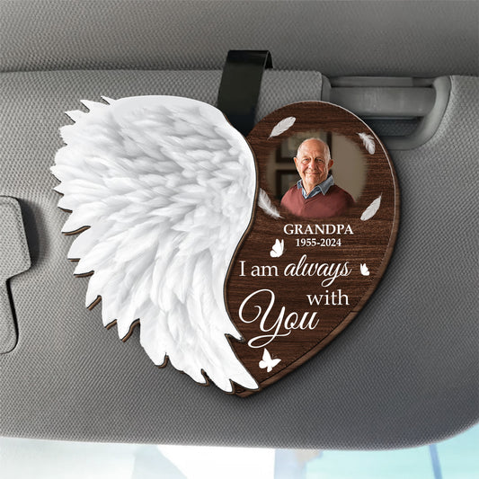 I Am Always With You Angel Wings Visor Clip