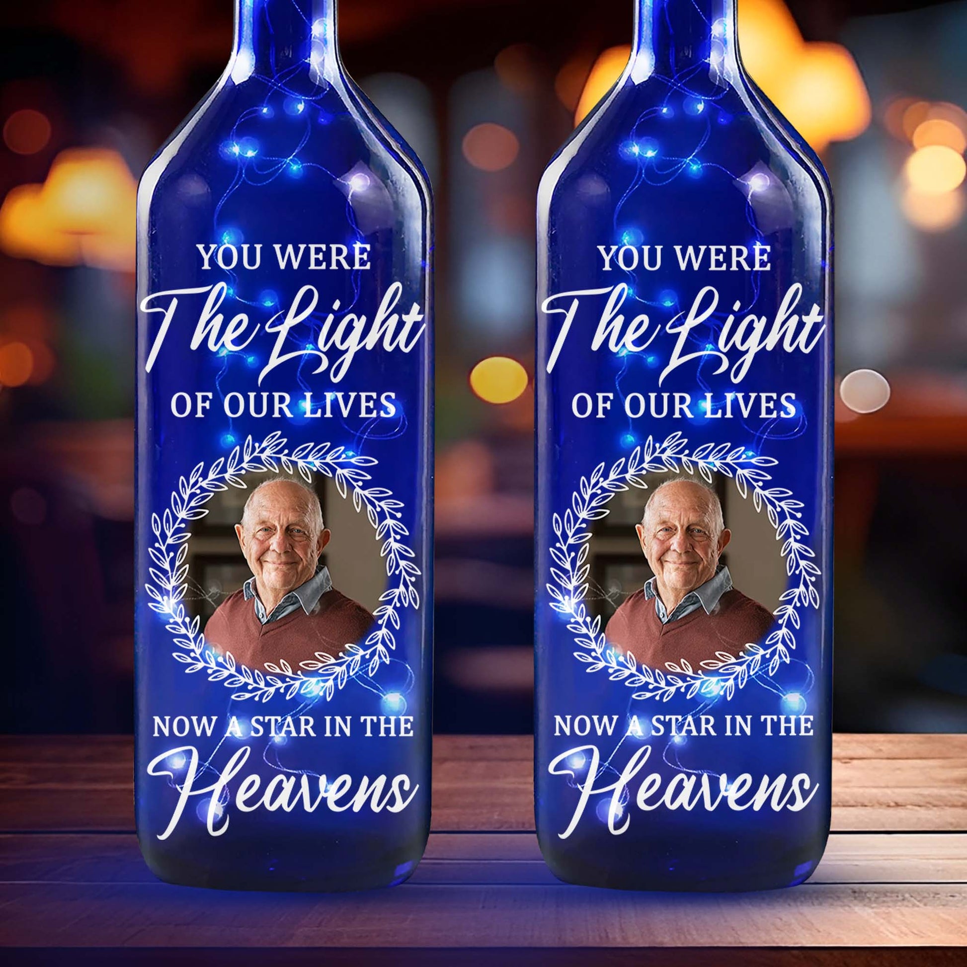 You Were The Light Of Our Lives, Star and Wreath Design