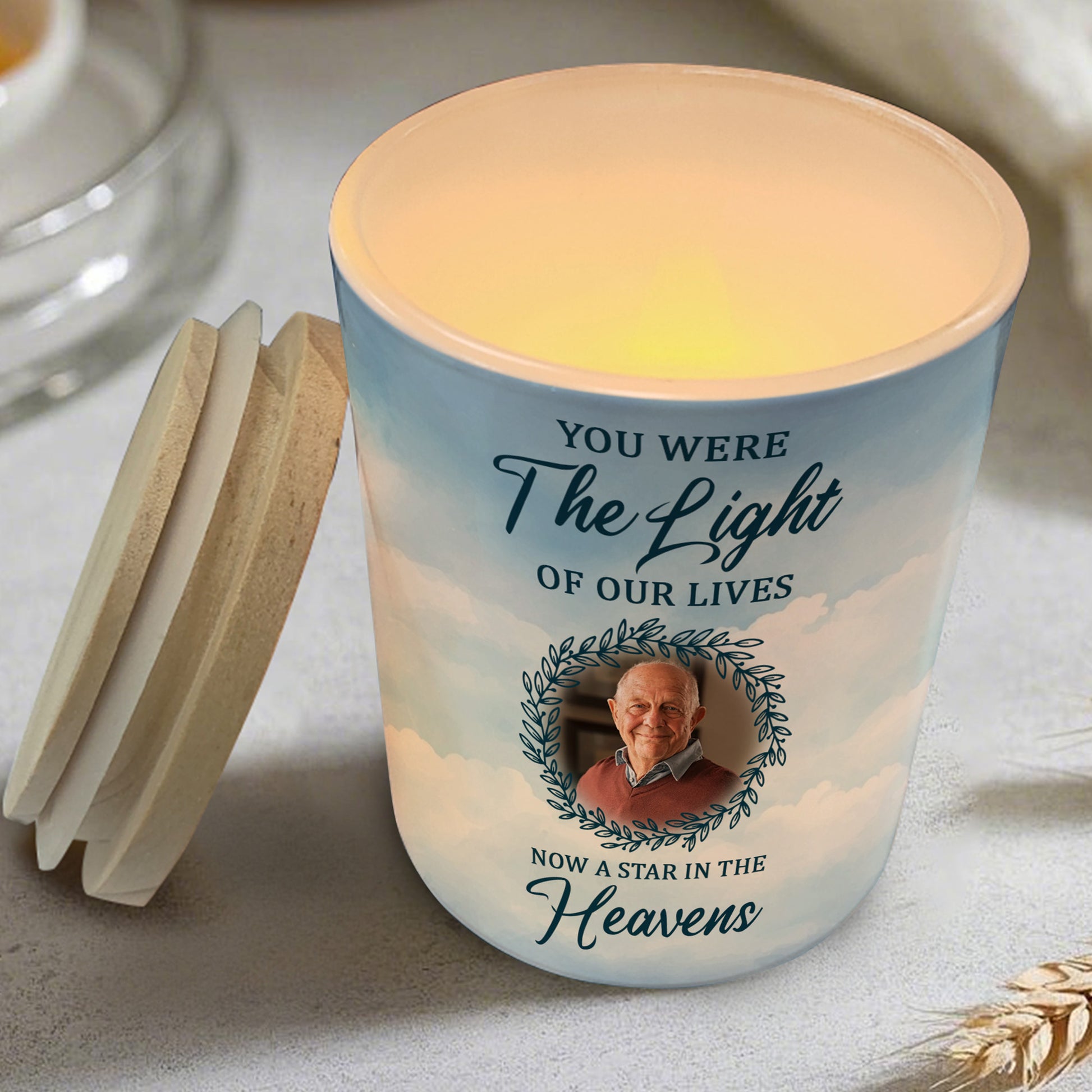 You Were The Light Of Our Lives, Wreath And Clouds