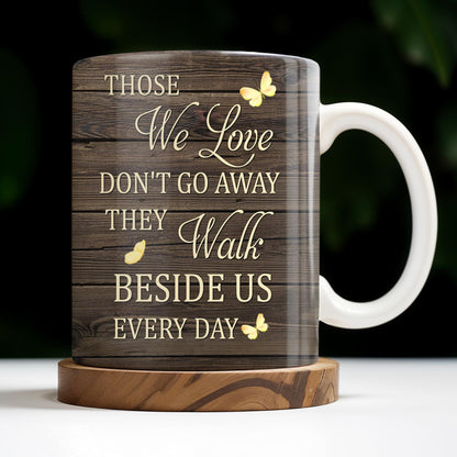 Those We Love Don't Go Away, Wooden Heart Butterfly Design