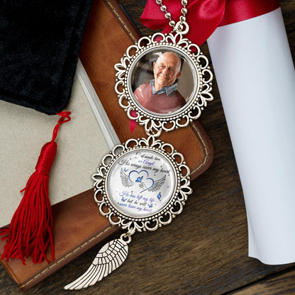 God Made Him, His Wings Caught My Heart, Angel Wing Pendant Charm