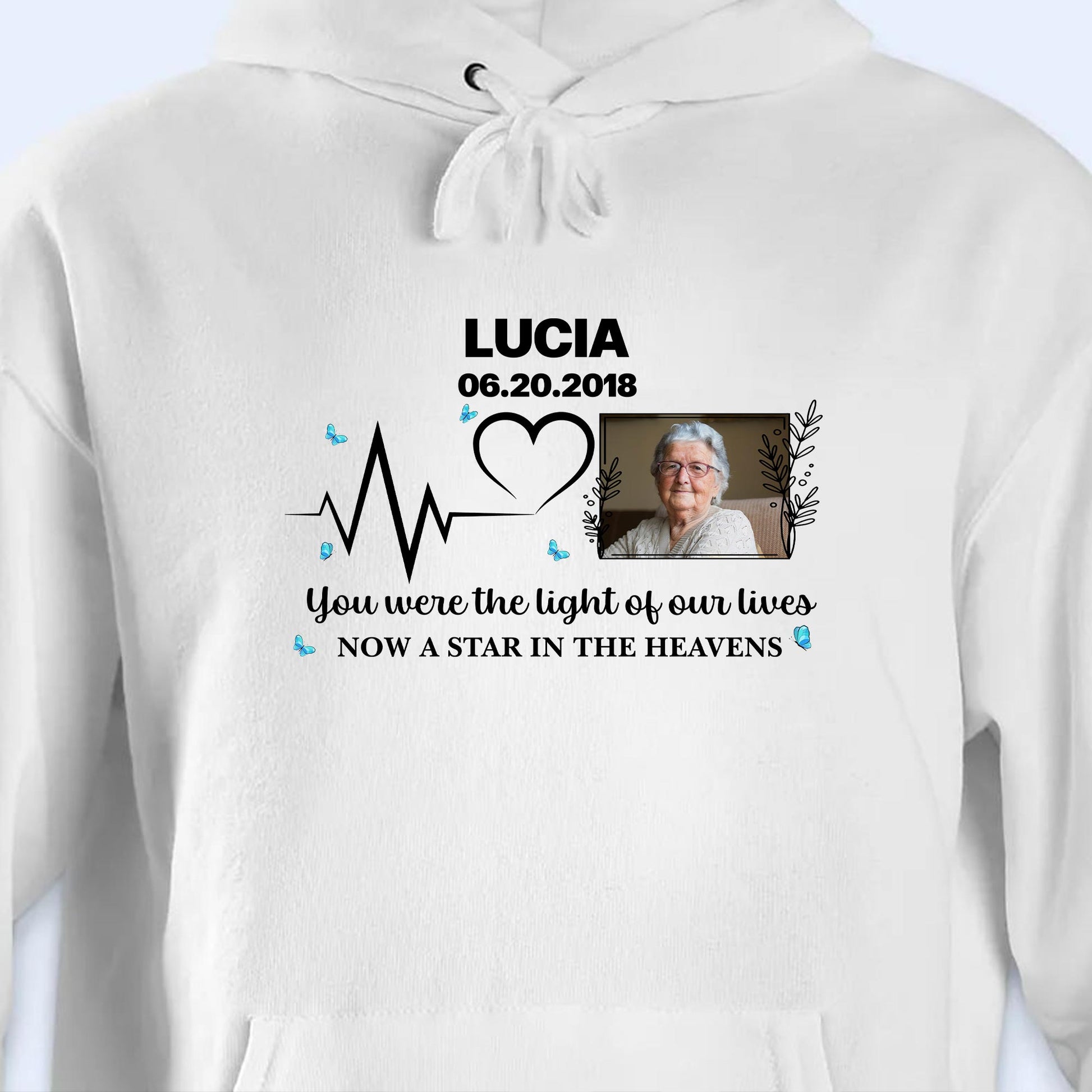 You Were The Light Of Our Lives, Now A Star In The Heavens, Heartbeat And Butterflies