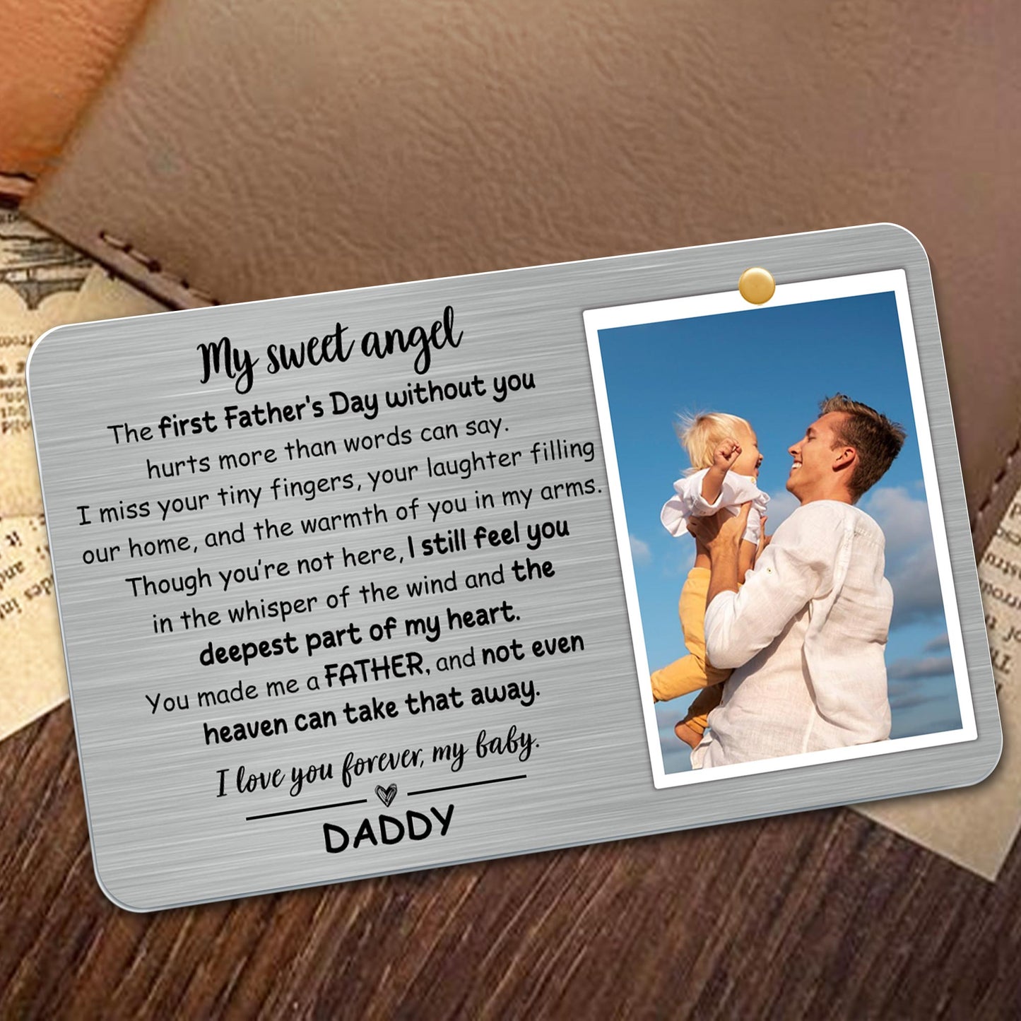 My Sweet Angel, The First Father's Day Without You, Heart and Father with Child