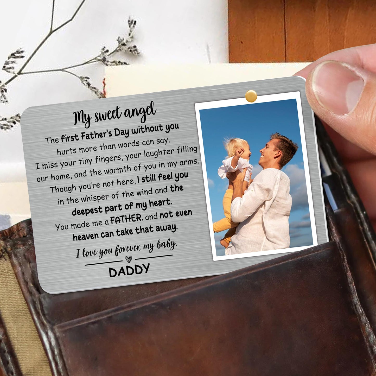 My Sweet Angel, The First Father's Day Without You, Heart and Father with Child