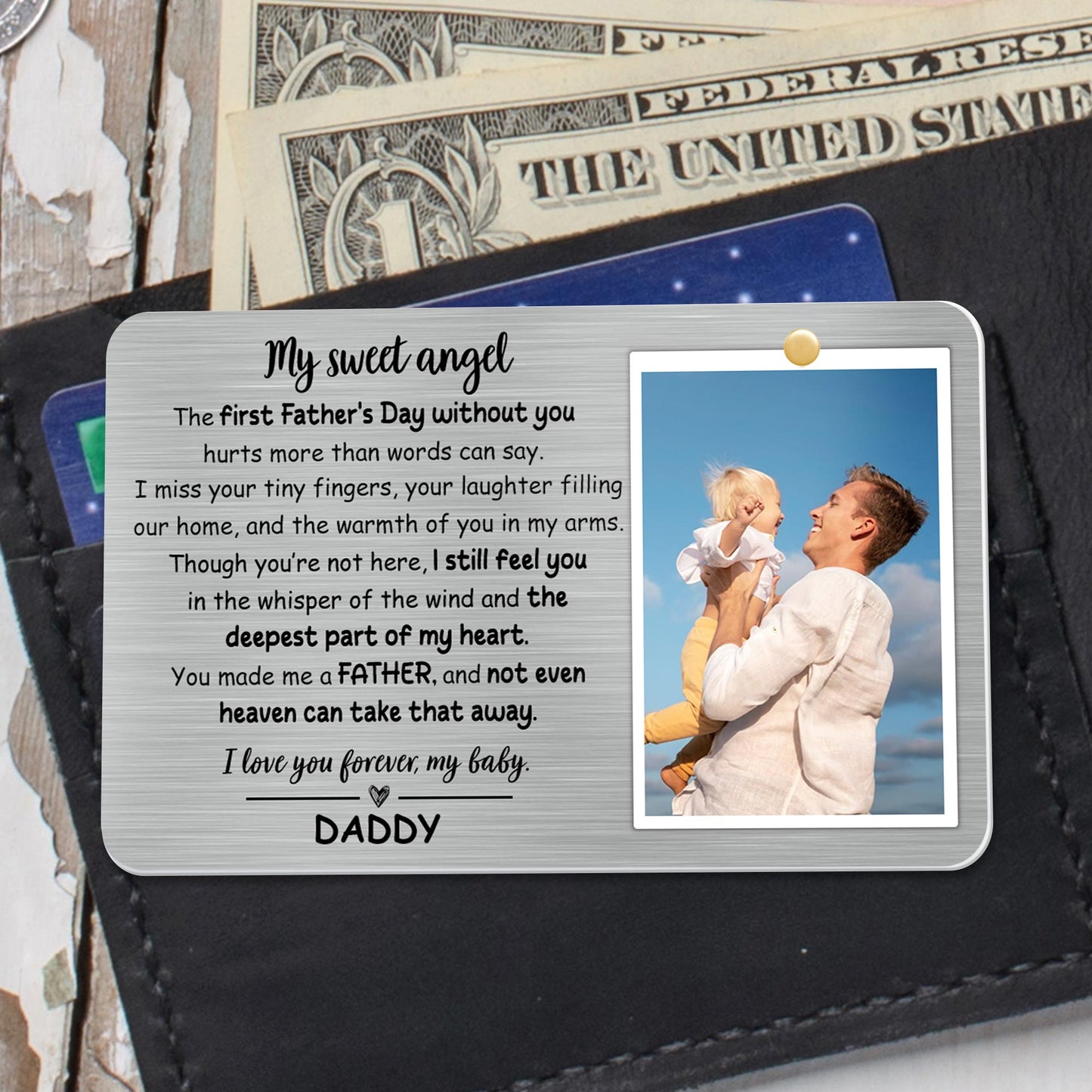 My Sweet Angel, The First Father's Day Without You, Heart and Father with Child