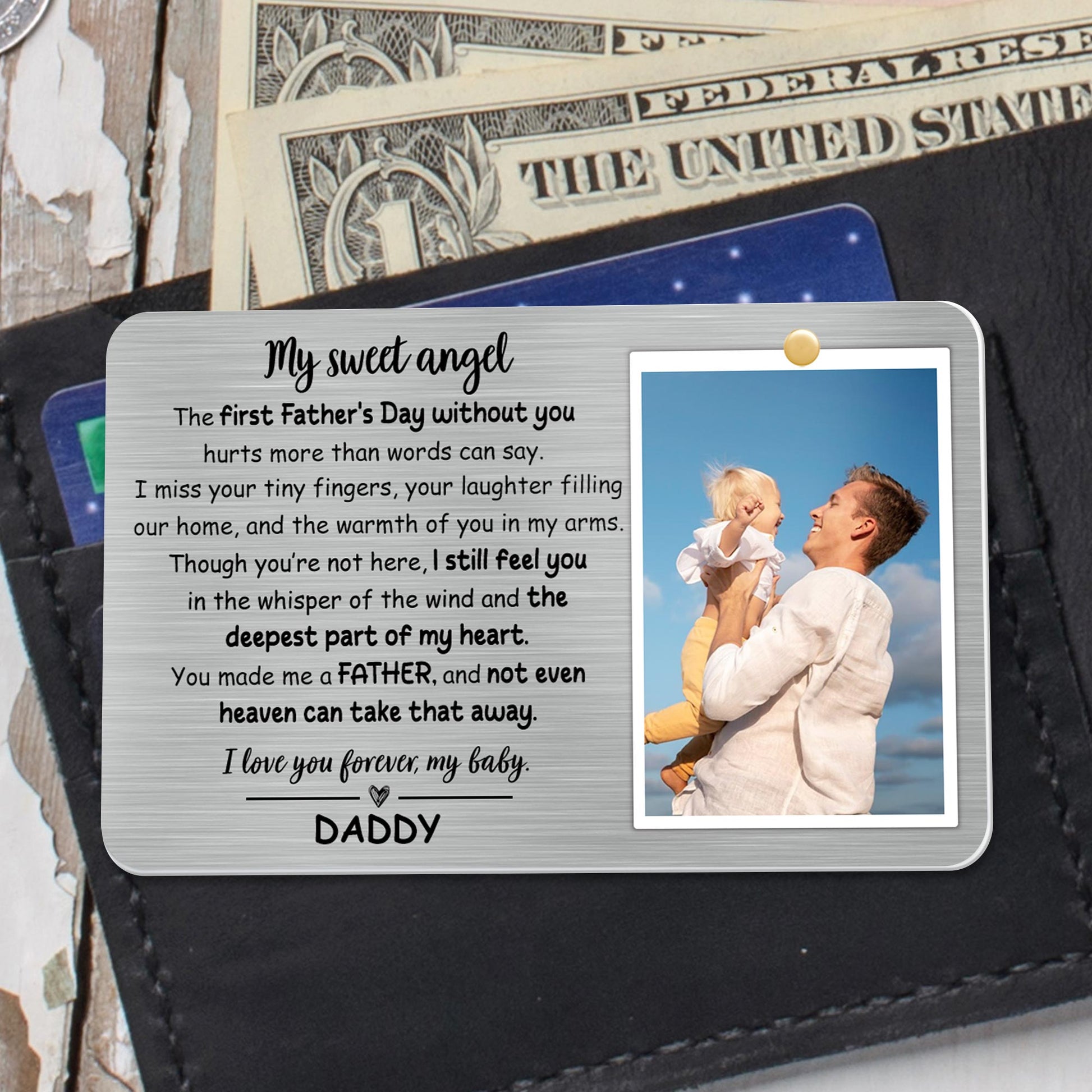 My Sweet Angel, The First Father's Day Without You, Heart and Father with Child