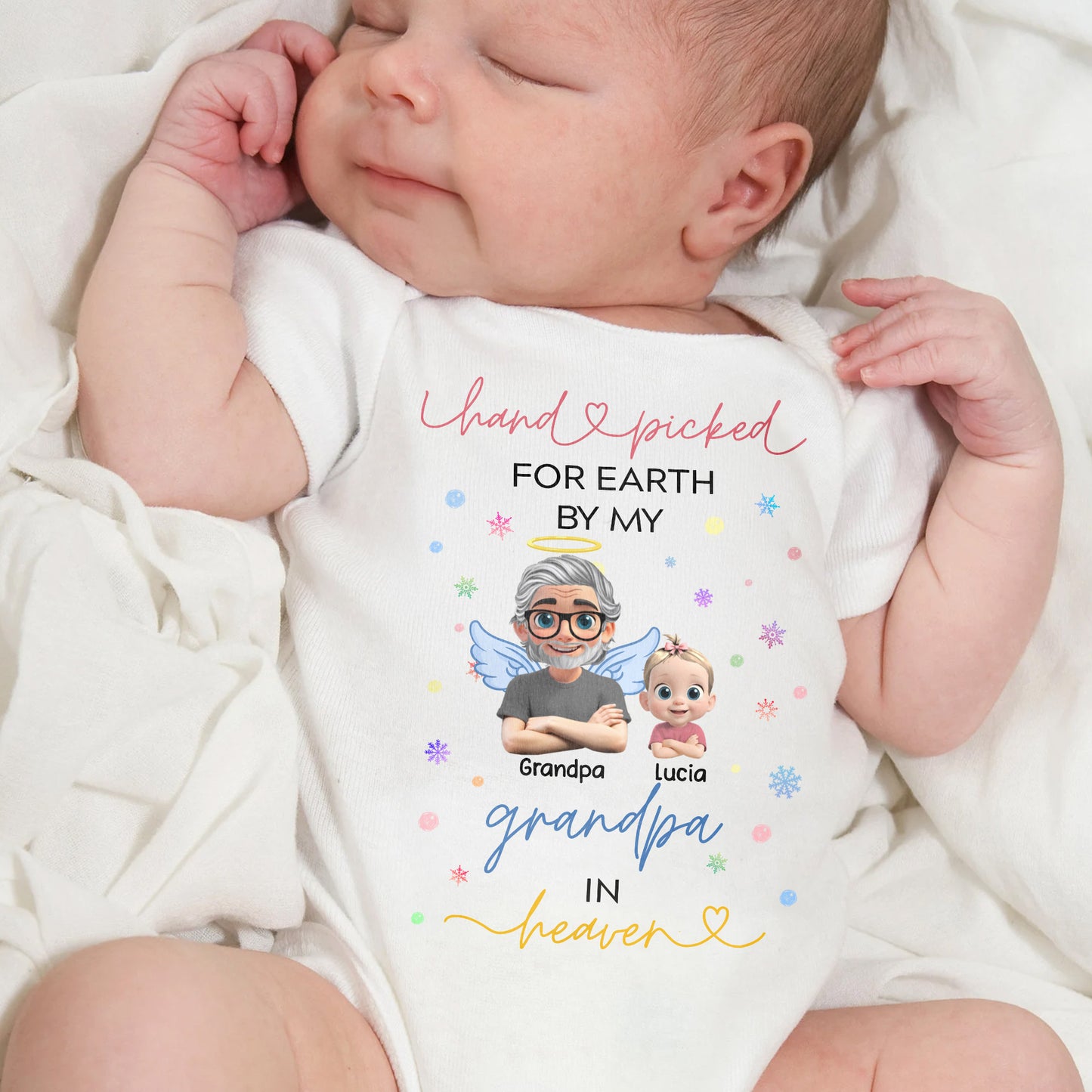 Handpicked For Earth By My Grandpa, Angels and Stars