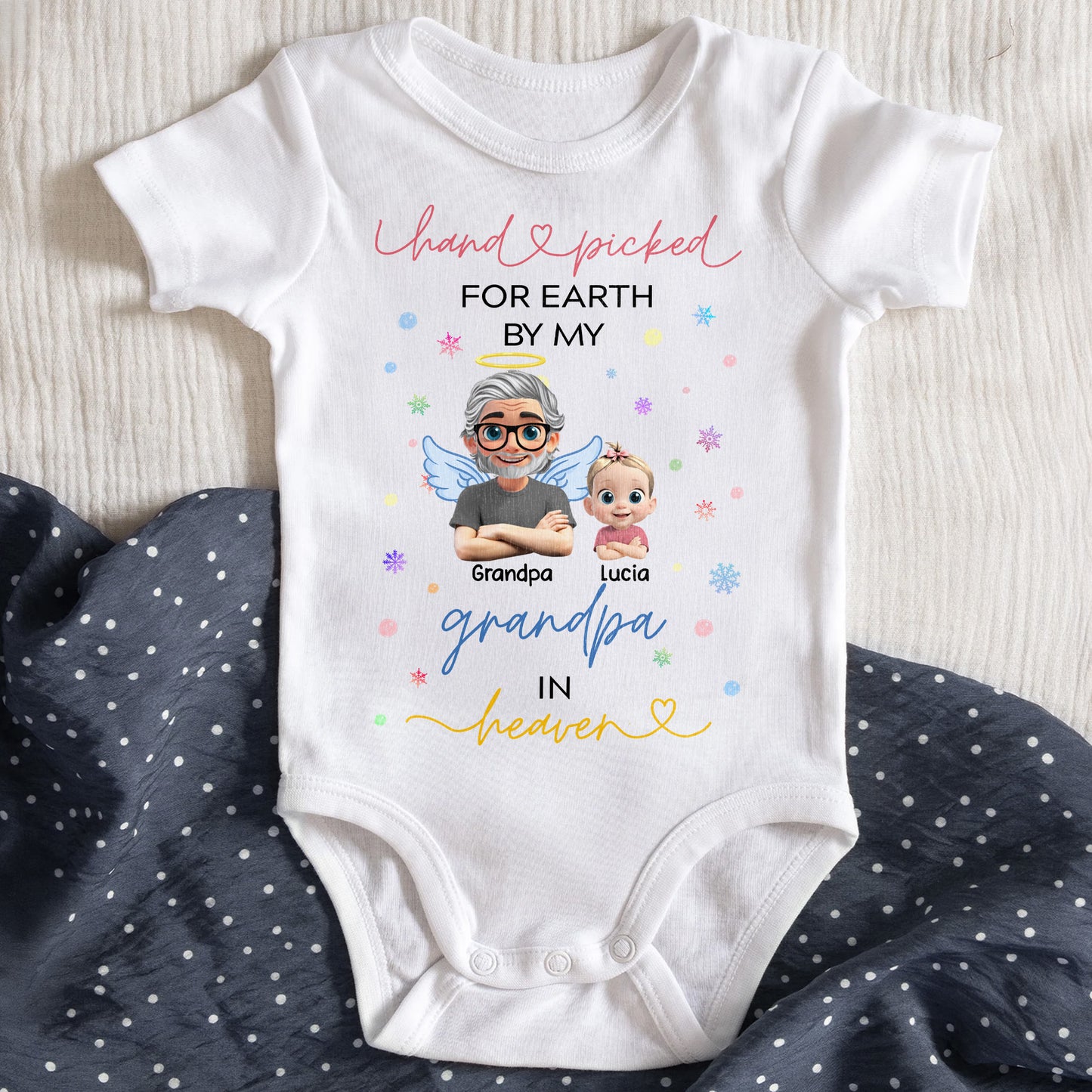 Handpicked For Earth By My Grandpa, Angels and Stars