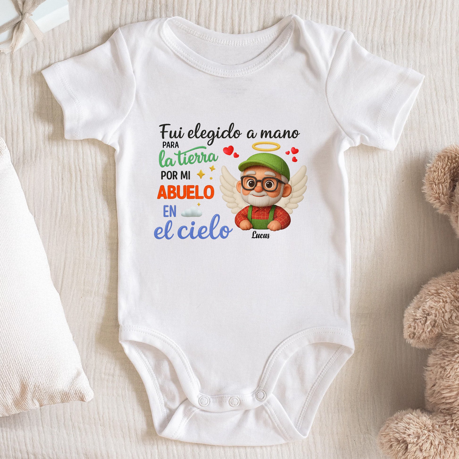 Fui elegido a mano para la tierra por mi abuelo en el cielo, Angel and Hearts