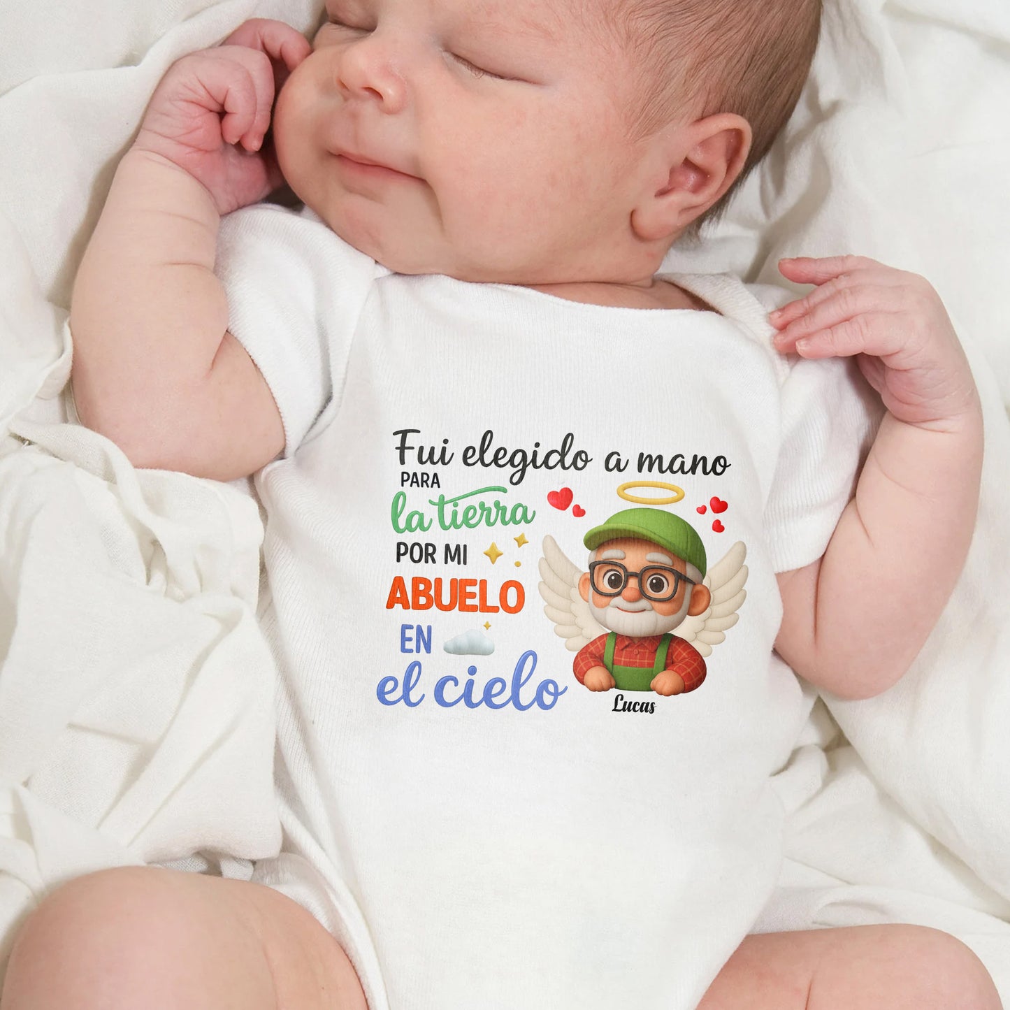 Fui elegido a mano para la tierra por mi abuelo en el cielo, Angel and Hearts