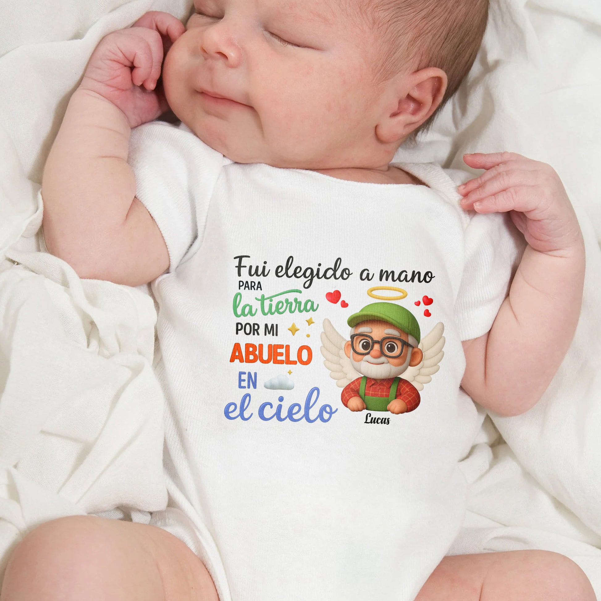 Fui elegido a mano para la tierra por mi abuelo en el cielo, Angel and Hearts