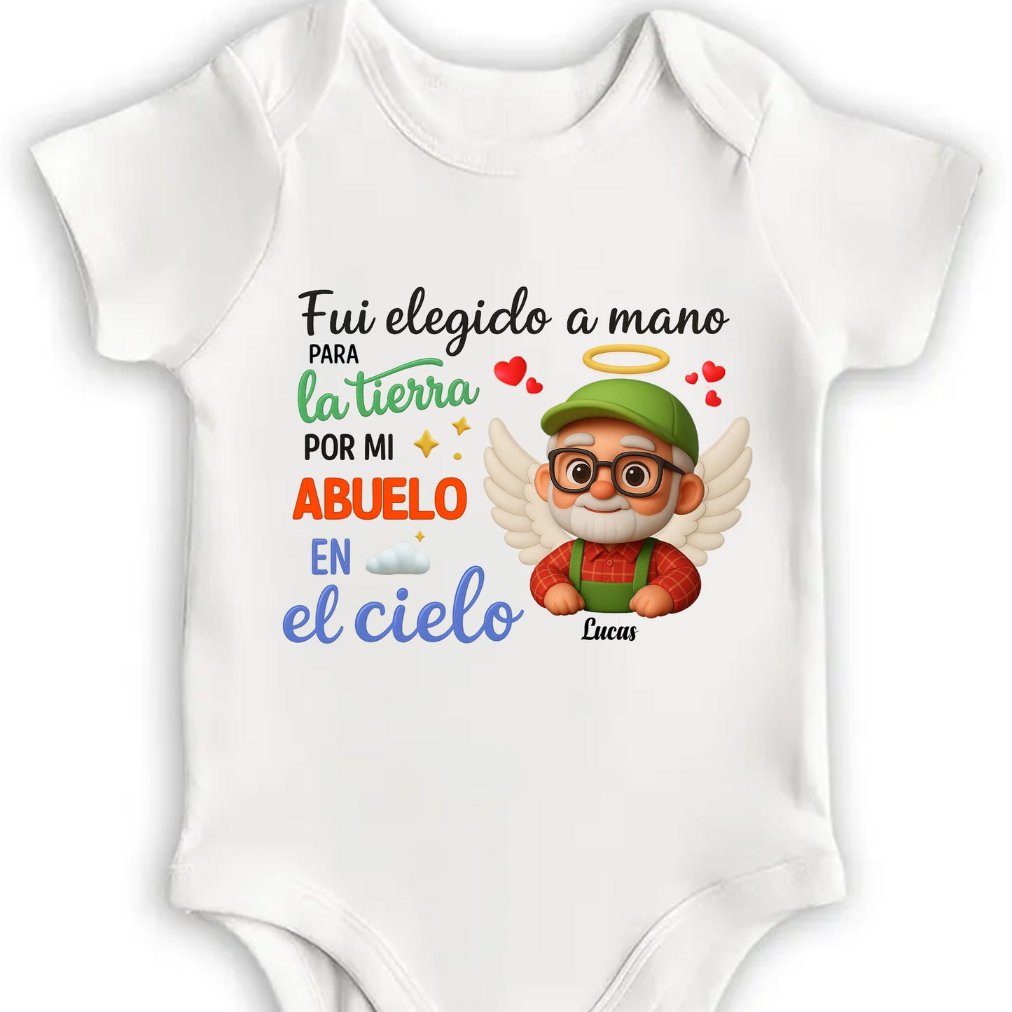 Fui elegido a mano para la tierra por mi abuelo en el cielo, Angel and Hearts