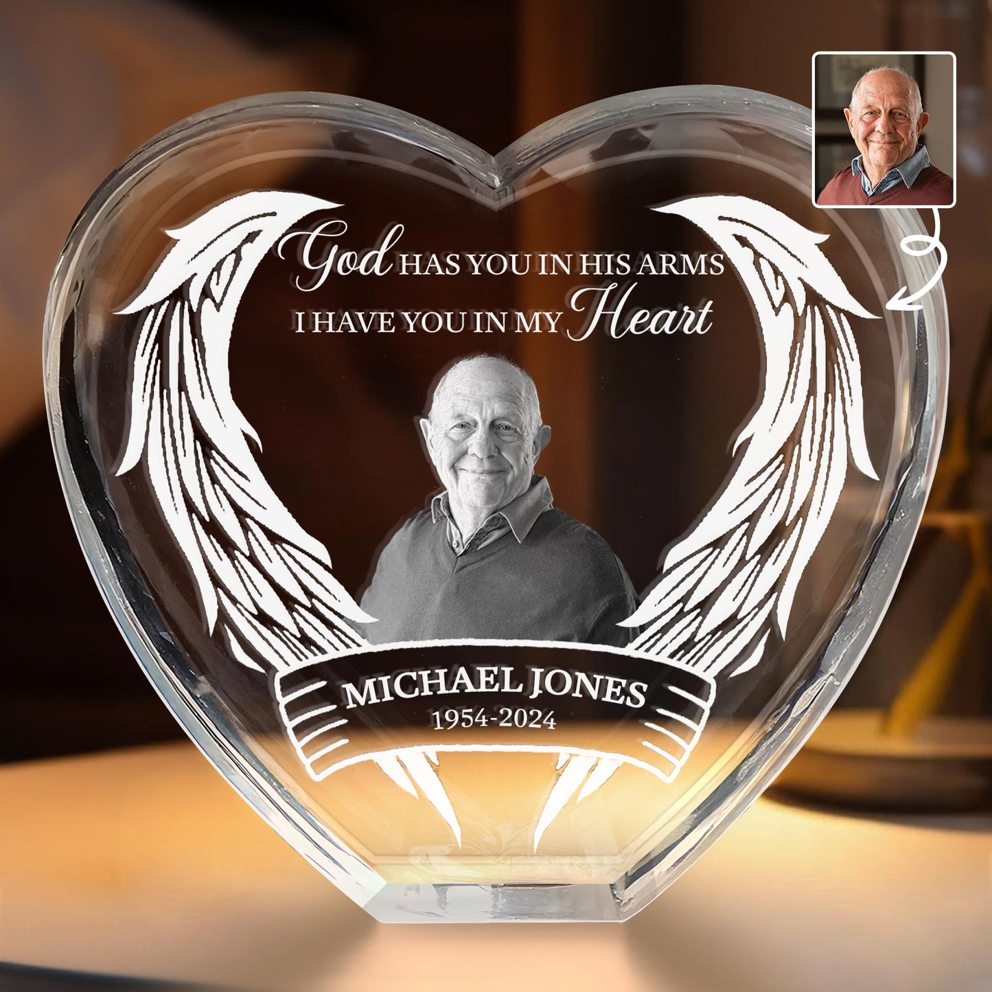 God Has You In His Arms. I Have You In My Heart, Wings And Heart