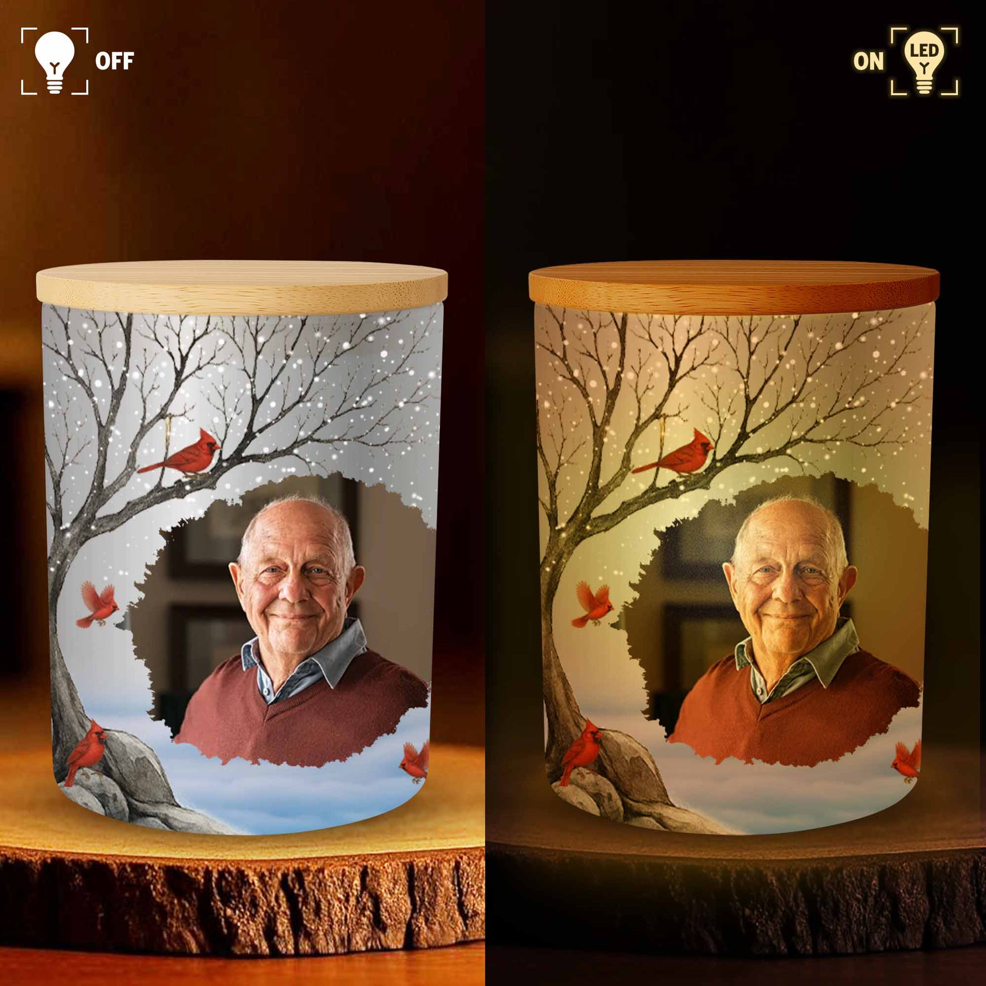 Capture Warm Memories With Winter Scene And Cardinal Birds