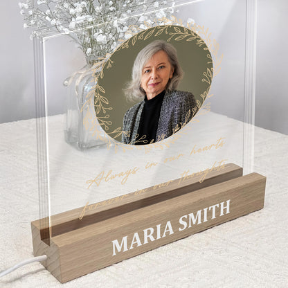 Always in Our Hearts, Forever in Our Thoughts, Wreath and Portrait