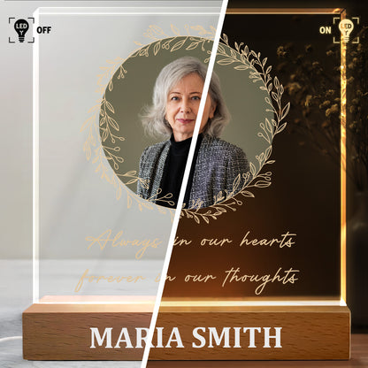 Always in Our Hearts, Forever in Our Thoughts, Wreath and Portrait