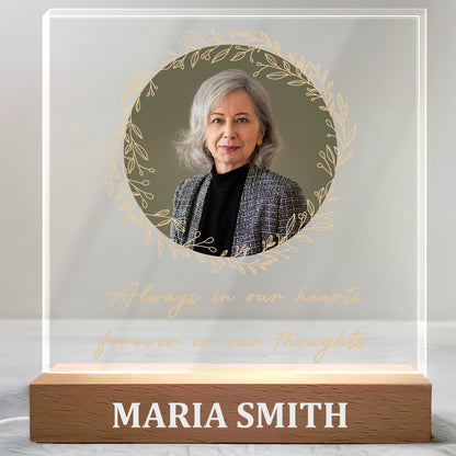 Always in Our Hearts, Forever in Our Thoughts, Wreath and Portrait