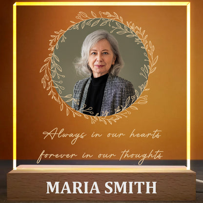 Always in Our Hearts, Forever in Our Thoughts, Wreath and Portrait