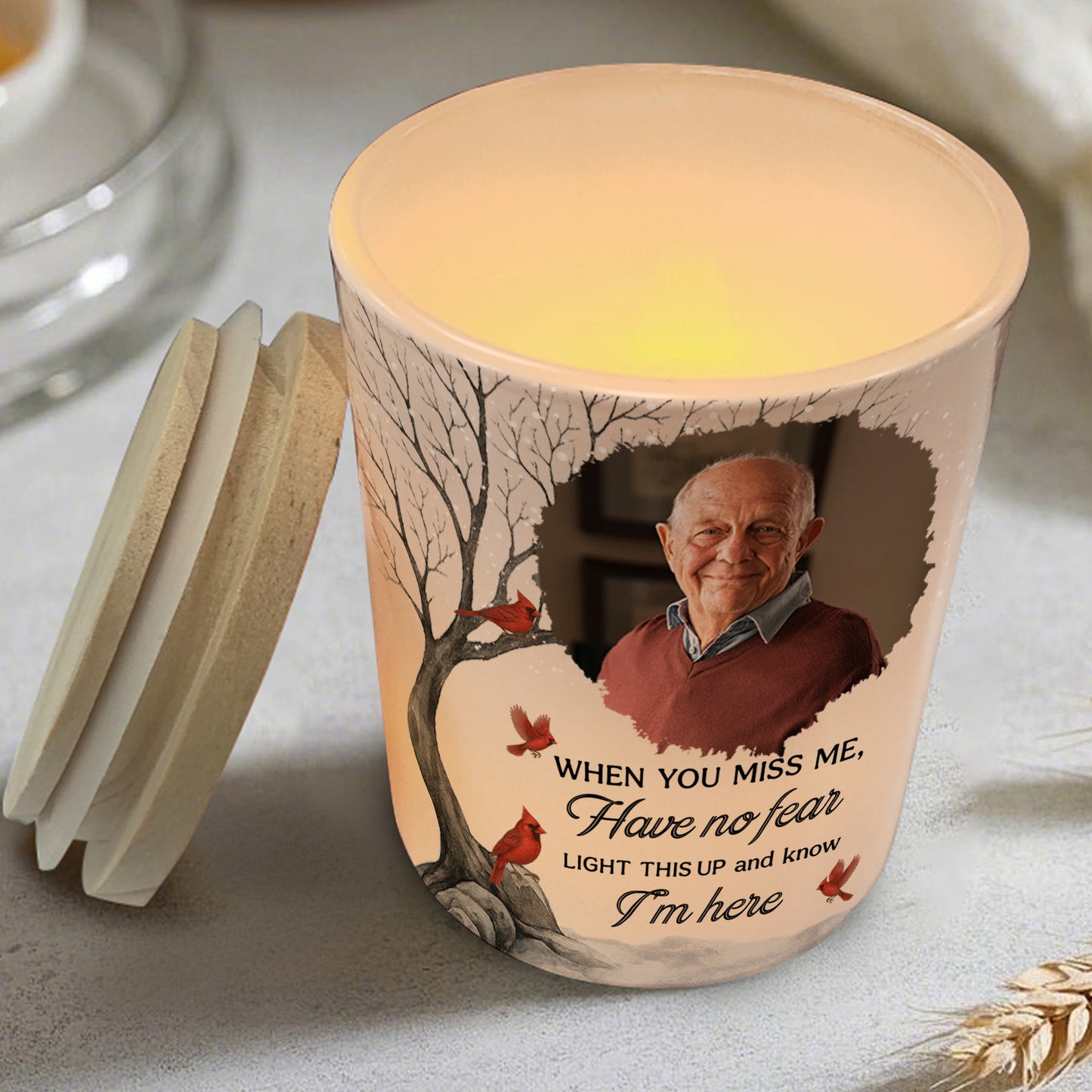 When You Miss Me Light This Up Cardinal And Trees