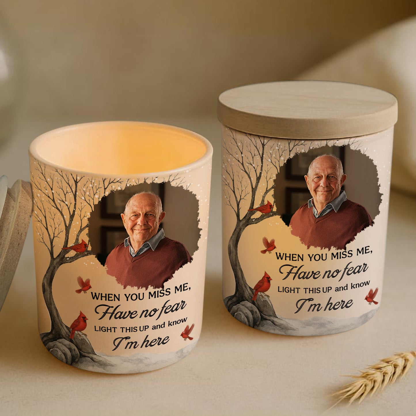 When You Miss Me Light This Up Cardinal And Trees