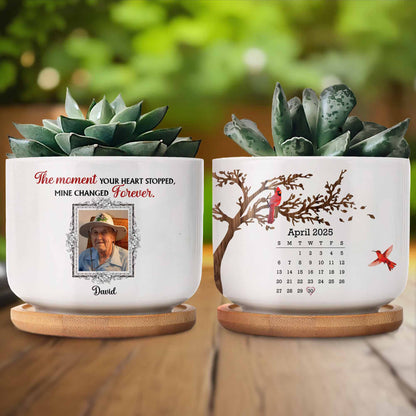 The Moment Your Heart Stopped, Mine Changed Forever, Calendar, Tree and Red Birds