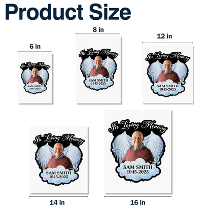 In Loving Memory With Wings and Clouds