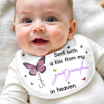 Sent With A Kiss From Great Grandma, Butterflies Design
