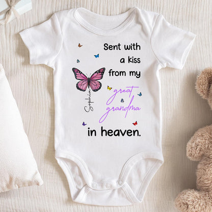 Sent With A Kiss From My Great Grandma In Heaven, Butterfly Hearts