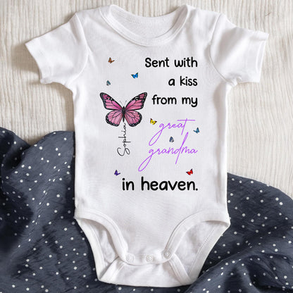 Sent With A Kiss From My Great Grandma In Heaven, Butterfly Hearts