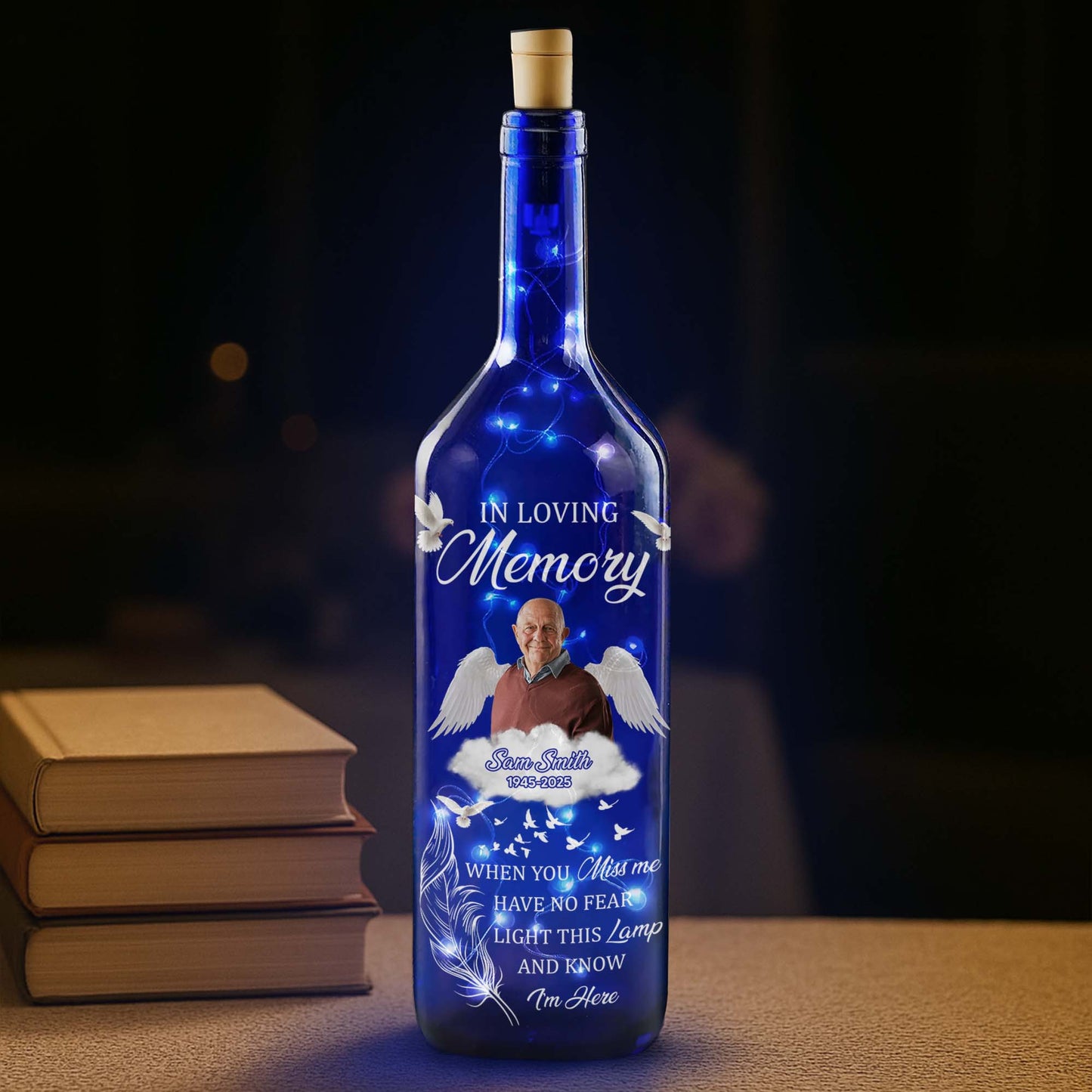 In Loving Memory, Light This Lamp, Wings And Doves Design