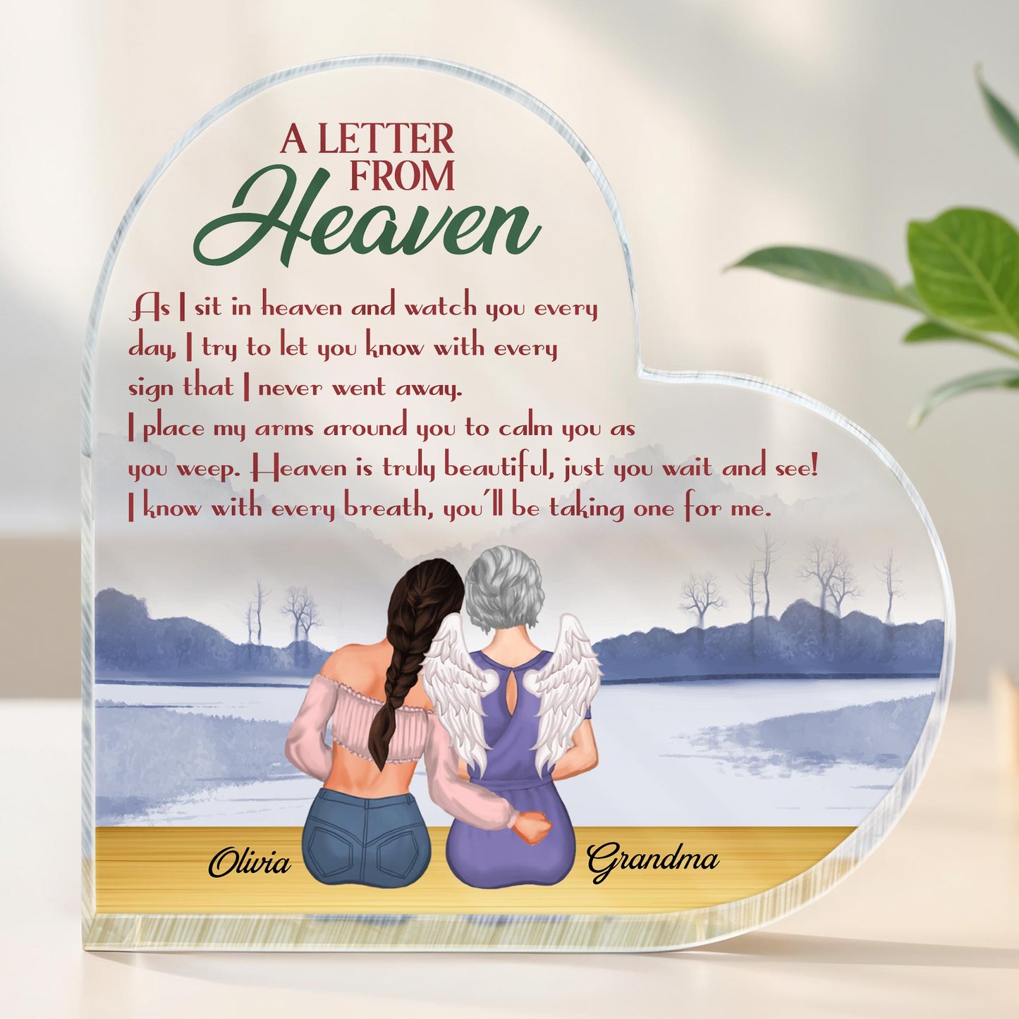 A Letter From Heaven, Angel Wings And Sitting Figures