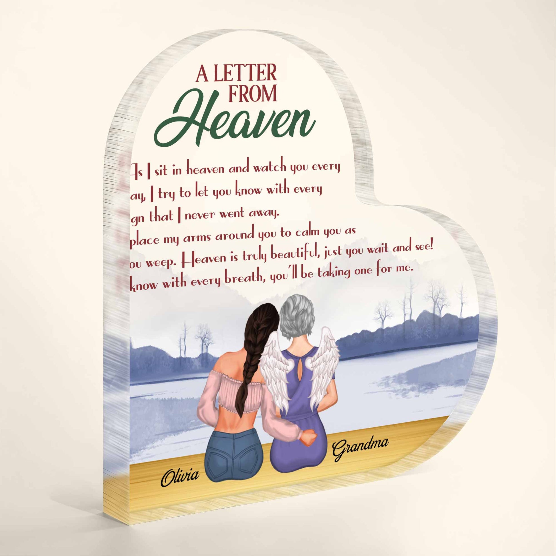 A Letter From Heaven, Angel Wings And Sitting Figures