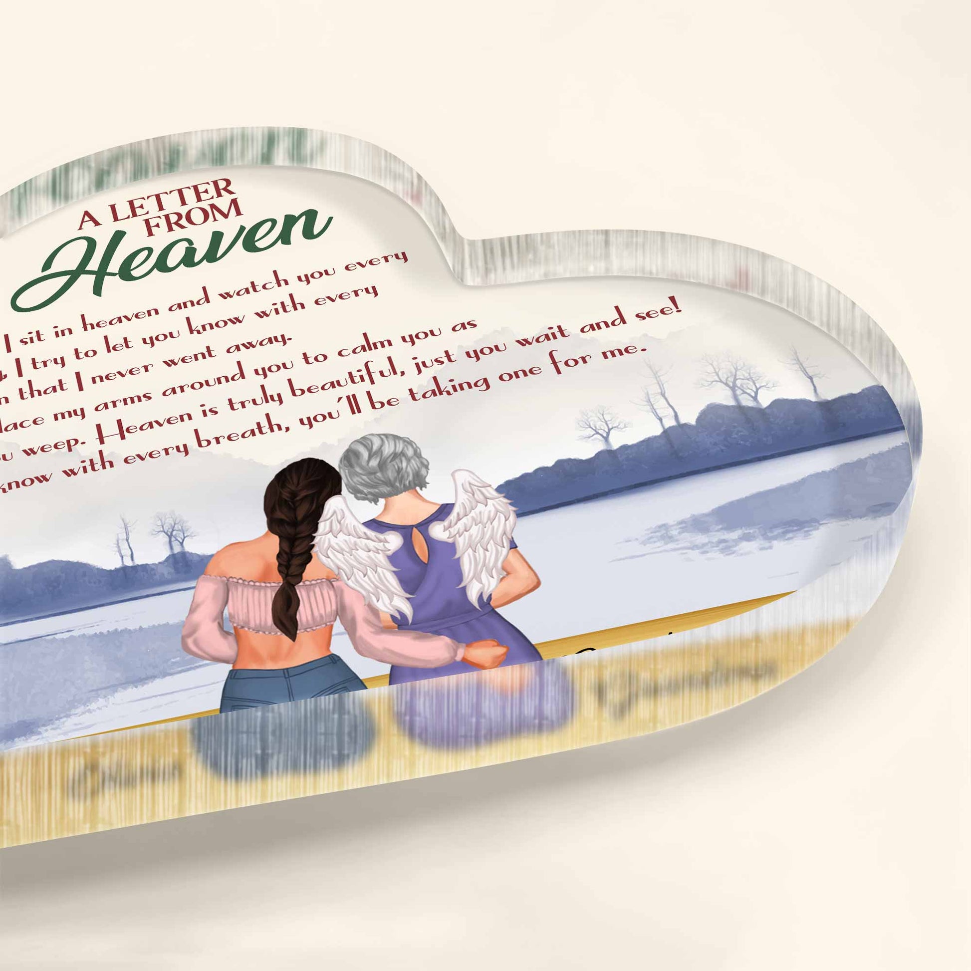 A Letter From Heaven, Angel Wings And Sitting Figures