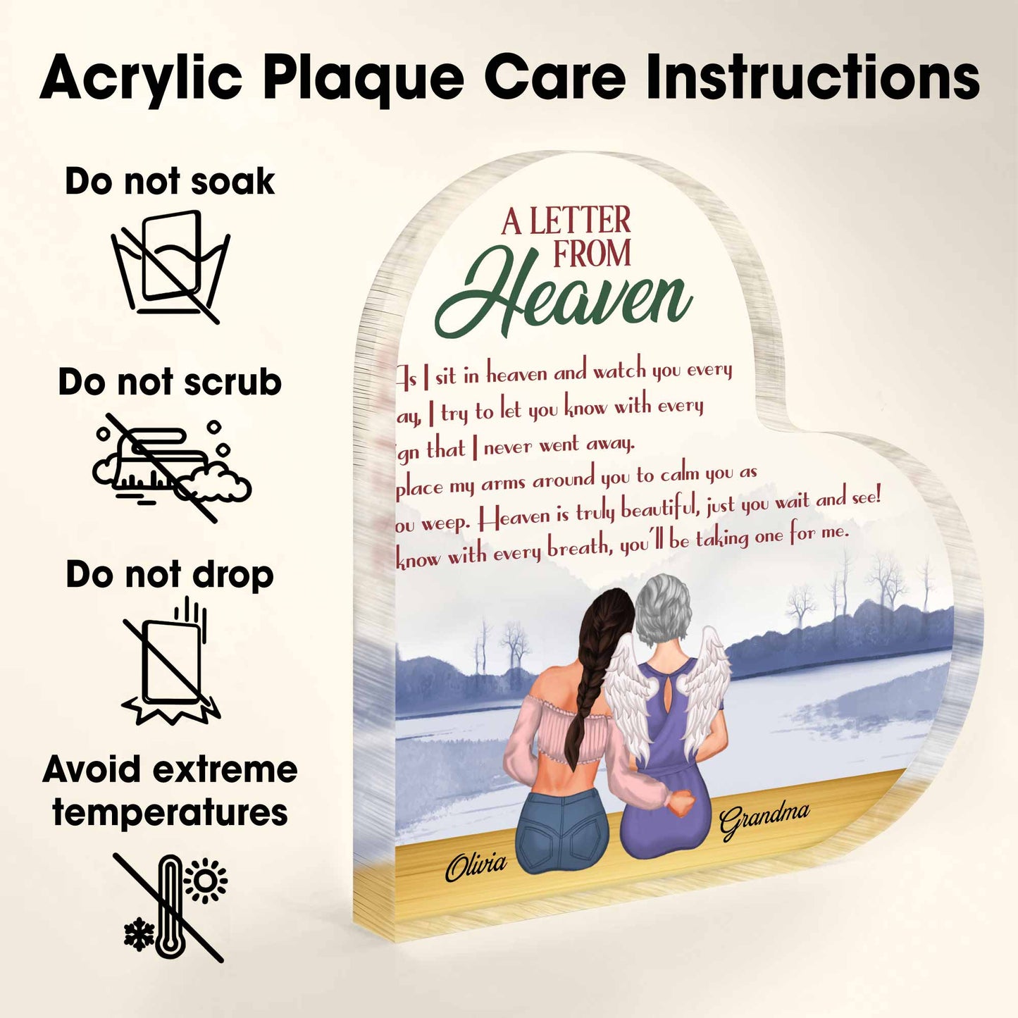 A Letter From Heaven, Angel Wings And Sitting Figures