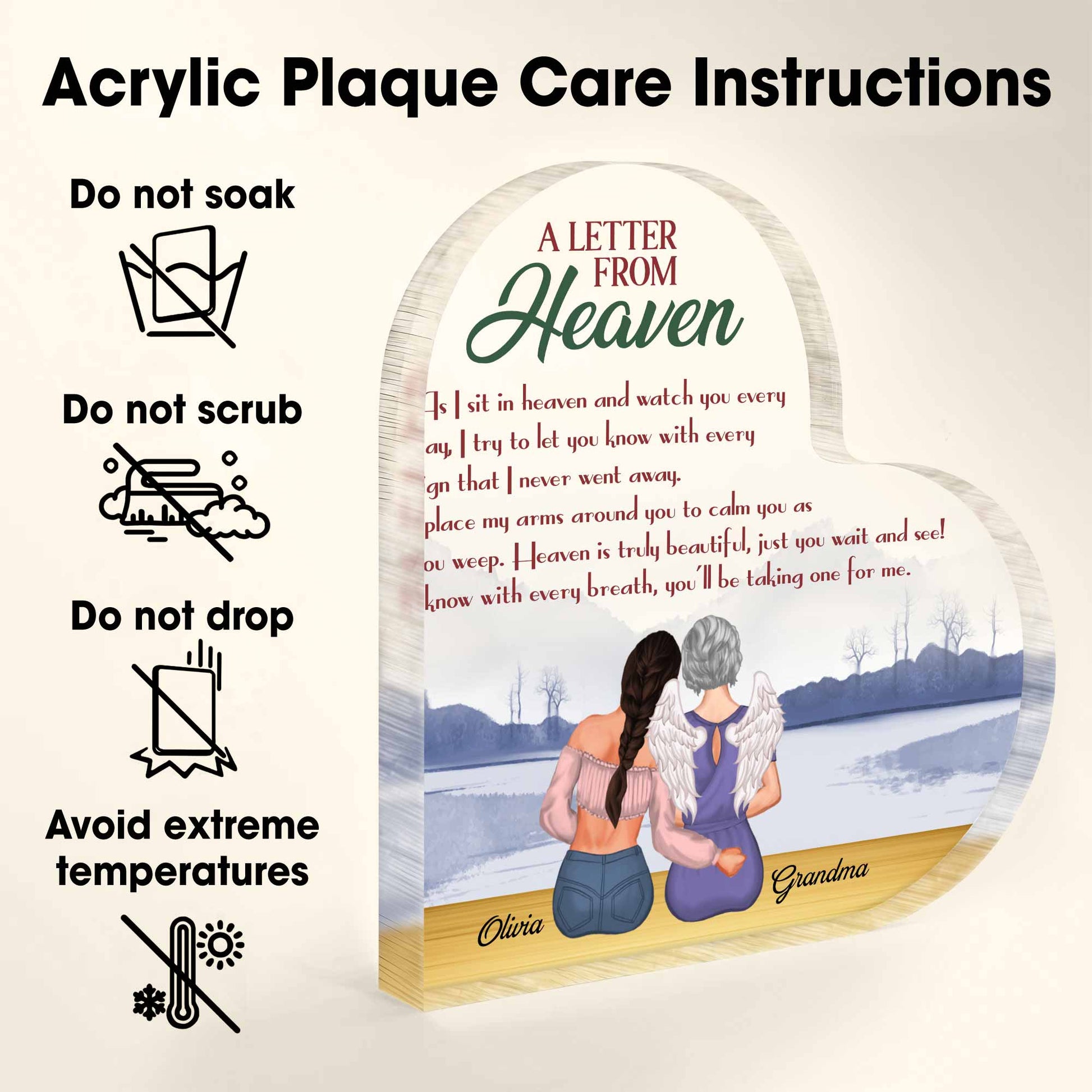 A Letter From Heaven, Angel Wings And Sitting Figures