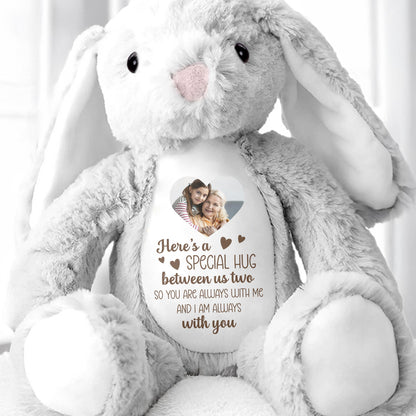 Special Hug Between Us Two, Stuffed Bunny With Heart