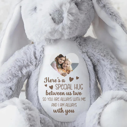 Special Hug Between Us Two, Stuffed Bunny With Heart